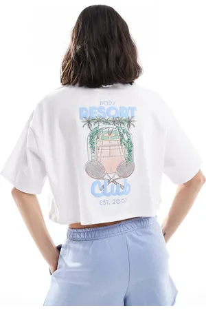 Cotton On Cotton On – Cropped T-Shirt in mit „Resort Club“-Print