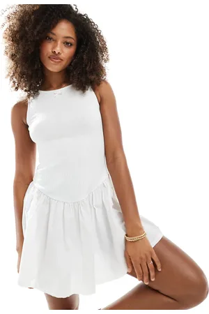 Daisy Street – Minikleid aus Pointelle-Baumwoll-Mix in