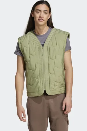 adidas – Nuganic – Leicht isolierte Jacke in Zeltgrün