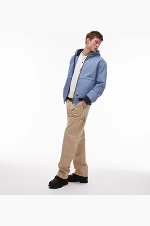 Caterpillar – WWR – Jeans in blassem Beige mit doppelter Stofflage an den Knien