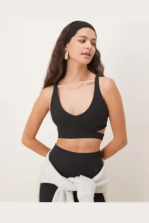 Nike – Zenvy Dri-FIT – Gerippter Sport-BH in mit leichter Stützkraft und Zierausschnitt