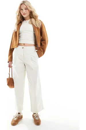 ASOS – Chinohose in Buttermilchgelb mit schlichtem Bund