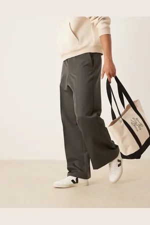 ASOS – Elegante Hose in Anthrazit mit weitem Bein