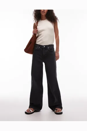 ARKET – Cloud – Weite Jeans in dunkelgrauer Waschung mit niedrigem Bund und weitem Bein