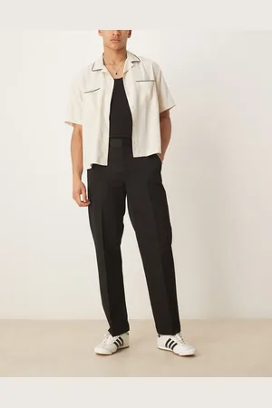 ASOS – Elegante, gerade geschnittene Hose in mit elastischem Bund