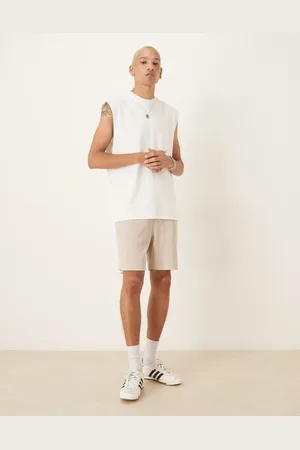 ASOS – Oversize-Shorts in Beige mit Waffelstruktur