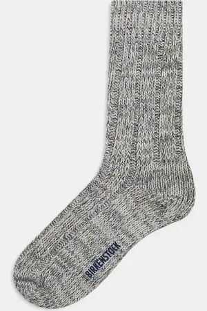 Birkenstock – Womenswear – Damen-Socken in Hellgrau in verdrehter Optik