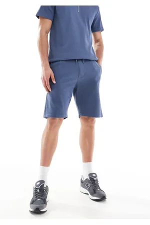 Only & Sons – Strukturierte Shorts in Indigoblau, Kombiteil