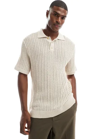 JACK & JONES Premium – Polohemd aus Häkelstrick in