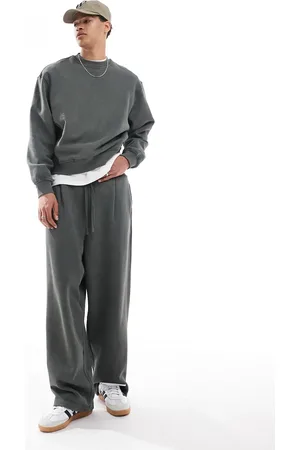 ASOS – Schwere Jogginghose in verwaschenem Khaki, Kombiteil