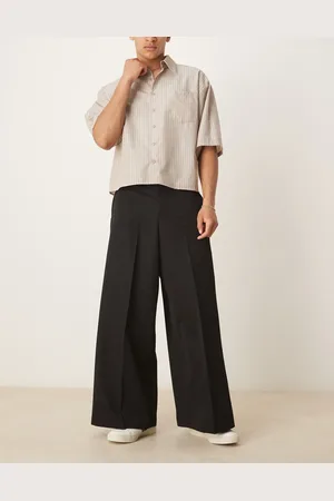 ASOS – Elegante Hose in mit extrem weitem Bein und Bundfalte vorne