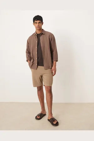 ASOS – Slim-Fit-Shorts aus Pikee in Khaki