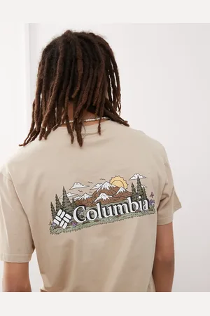 Columbia – Talbert Ridge – Kurzärmliges T-Shirt in Fossilgrau mit Grafik