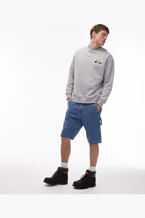 Caterpillar – WWR – Carpenter-Jeans-Shorts in hellblauer Waschung