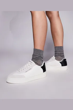 Armani Exchange – Sneaker in Wollweiß und mit Logo