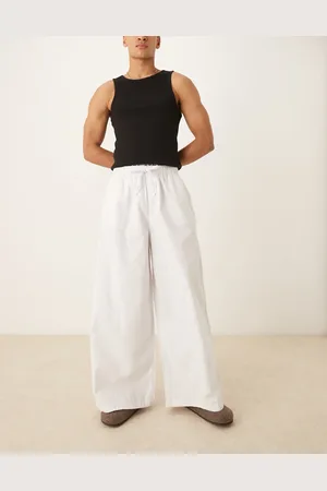 ASOS – Superweite Hose aus Leinen-Mix in