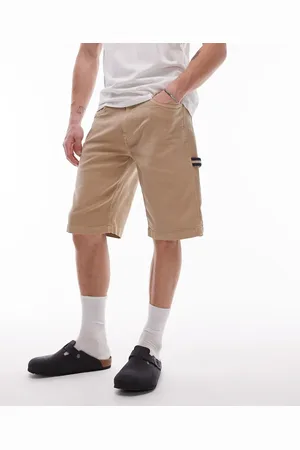 Tommy Hilfiger – Carpenter-Shorts in Beige aus Canvas