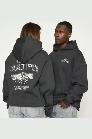 Multiply Apparel – Property – Oversize-Kapuzenjacke in Black Soda