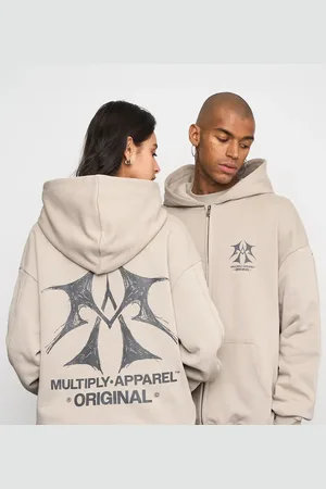 Multiply Apparel – Sketch – Oversize-Kapuzenjacke in Vintage-Khaki