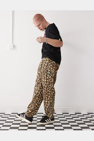 ICECREAM – Skaterhose mit Leopardenprint, Logo und elastischem Bund