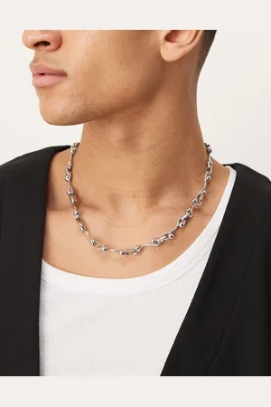 ASOS – Silberfarbene Halskette aus wasserfestem Edelstahl mit Kugelgliedern