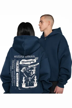Multiply Apparel – Fly High – Oversize-Kapuzenjacke in Prunkblau