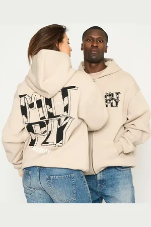 Multiply Apparel – Strong – Oversize-Kapuzenjacke in schlichtem Taupe