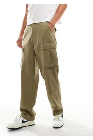 ASOS – Weit geschnittene Cargohose in Khaki