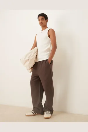 ASOS – Strukturierte Jogginghose in mit weitem Bein