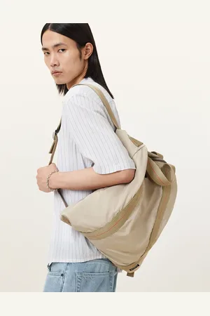 AllSaints – Kei – Rucksack in hellem Khaki mit Seildetail