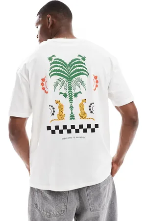 JACK & JONES – Oversize-T-Shirt in mit Paradise-Rückenprint