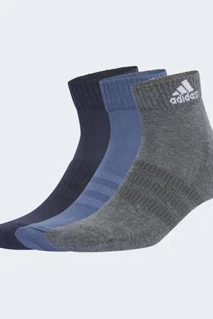adidas – Cushioned – 3er-Pack knöchellange Sportsocken in Legend Ink / Preloved Ink / Dunkelgrau