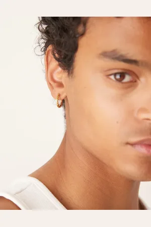 ASOS – Strukturierte Creolen aus wasserfestem Edelstahl in Goldoptik