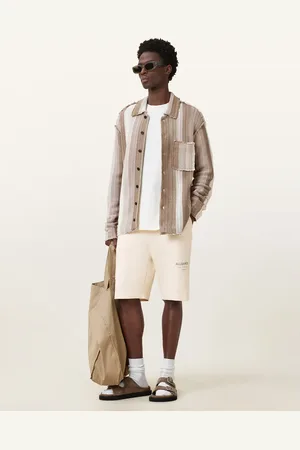 AllSaints – Undrgrnd – Sweat-Shorts in sandigem