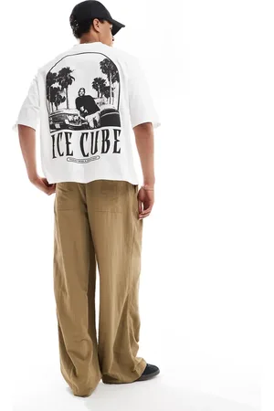 Pull&Bear – Oversize-T-Shirt in mit Ice-Cube-Rückengrafik