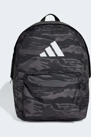 adidas – Classic – Rucksack in Grey Five /Grey Six / Weiß mit Print