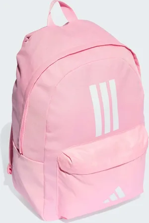 adidas – Classic Back-to-School – Rucksack in True Pink und Weiß mit 3-Streifen-Design