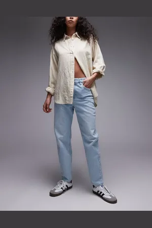 MANGO – Newmom – Mom-Jeans in verwaschenem Bleach