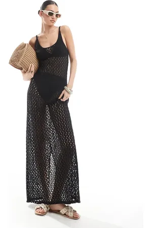 ONLY – Maxikleid aus Häkelstoff in