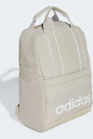 adidas – Linear – Essentials – Rucksack in Beige / Weiß