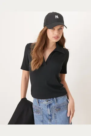 Abercrombie & Fitch – Polohemd in mit V-Ausschnitt und Kragendetail