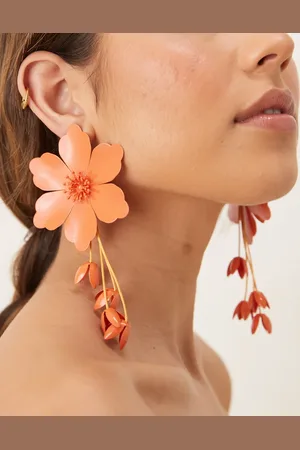 ASOS – Oversize-Ohrringe aus Emaille in mit Blumendesign