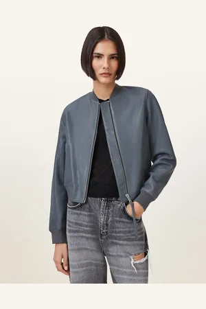 AllSaints – Orten – Bomberjacke in Turbulenzgrau