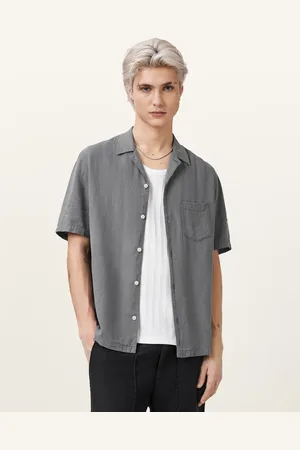 AllSaints – Veda – Kurzärmliges Hemd in Pillar