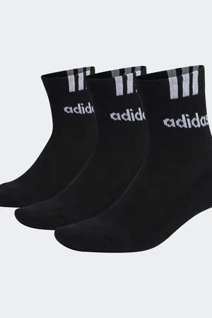 adidas – 3er-Pack gepolsterte, halbhohe Crew-Socken in / Weiß mit den 3 Streifen