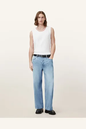 AllSaints – Lenny – Jeans in blassem Indigoblau