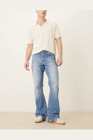 ASOS – Vintage-Schlagjeans in hellblauer Waschung