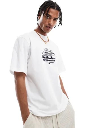 Pull&Bear – T-Shirt in mit „Beach Mode“-Print