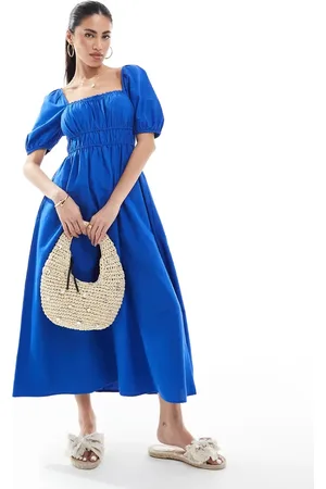 New Look – Milchmädchenkleid in mit Puffärmeln