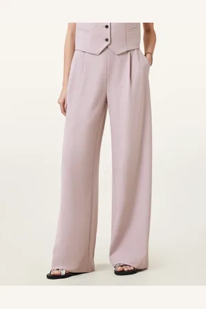 AllSaints – Aleida – Weit geschnittene Hose in Mauve-Kreiderosa